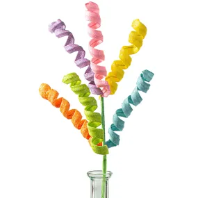 24" Curly Foam Spray: Rainbow Pastel