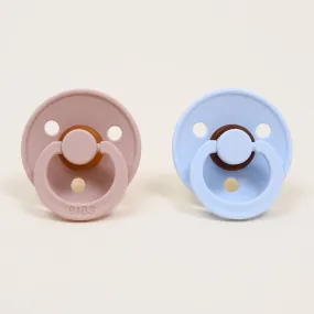 Bibs Pacifier Set | Blush & Baby Blue