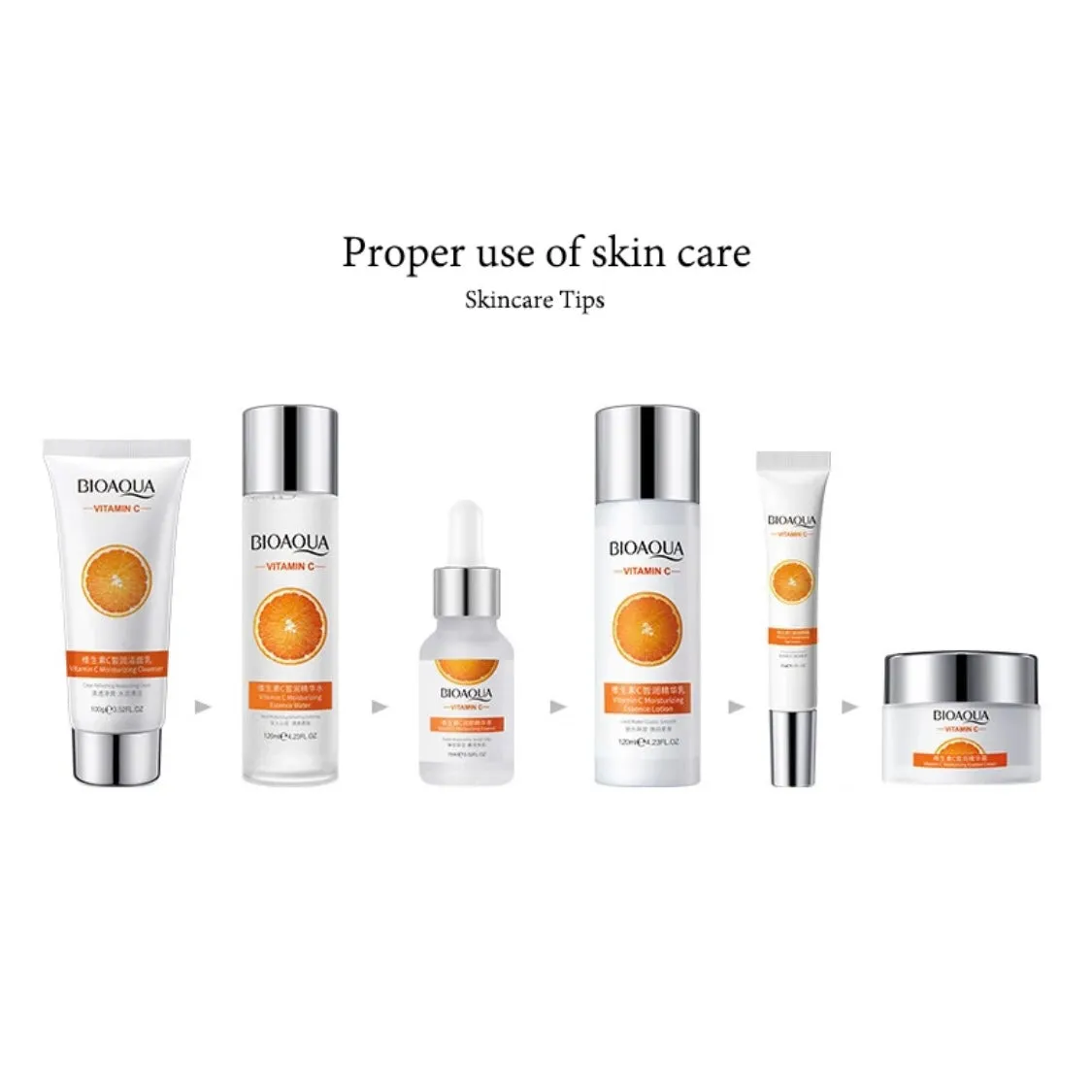 BioAqua - 6 Step Vitamin C Facial Skin Care Kit