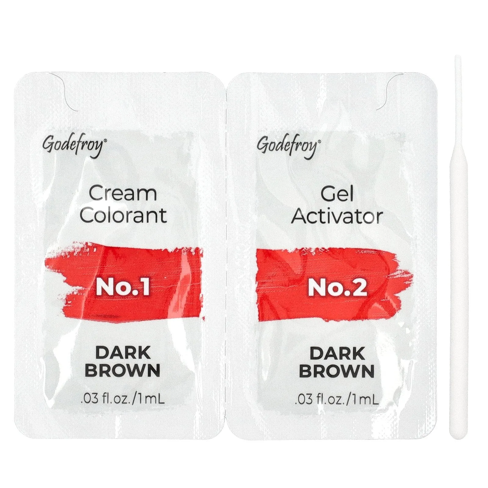 Godefroy, Instant Eyebrow Tint™, Dark Brown, 3 Application Kit