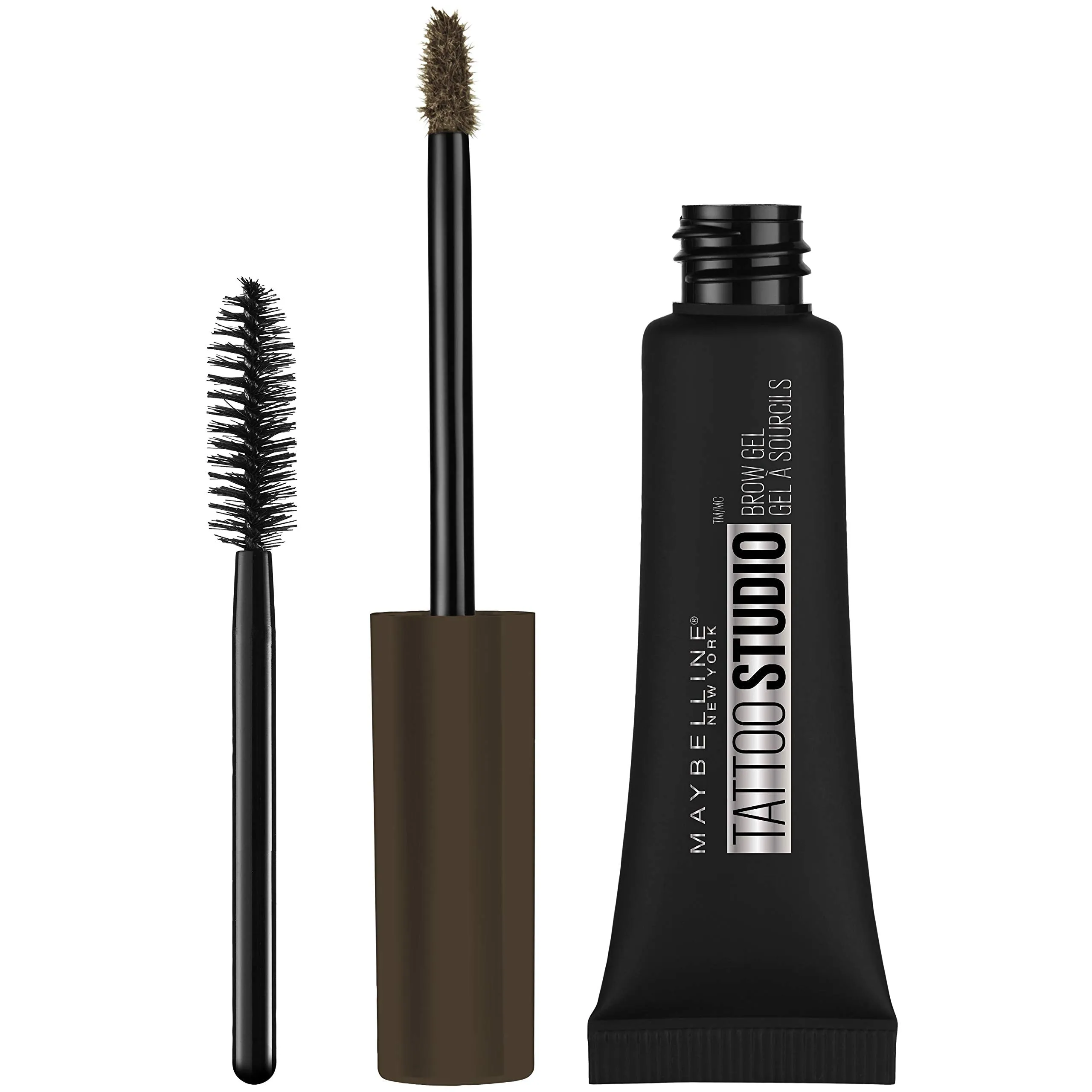 Maybelline TattooStudio Waterproof Eyebrow Gel Makeup, Deep Brown, 1 Count