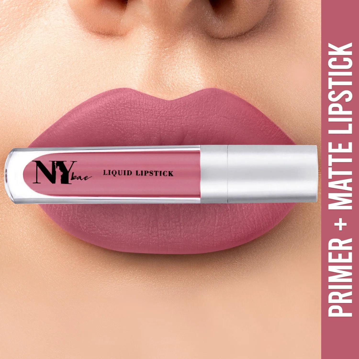 NY Bae Confessions of a Lip-a-holic Liquid Lipstick - Rule Of Life 10 (4.5 ml) | Nude Brown | Matte Finish | Built-in Primer | Enriched with Jojoba Oil | Highly Pigmented | Lasts Upto 12 Hours | Long lasting | Cruelty & Paraben Free