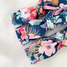 Poppy Navy Top Knot Headband