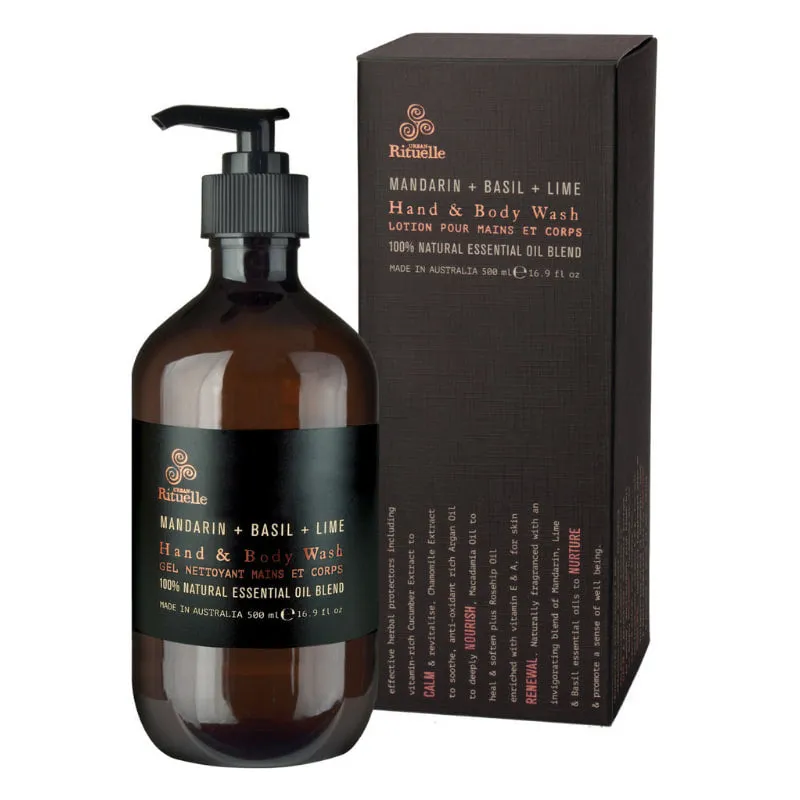 Urban Rituelle Mandarin, Basil & Lime Essential Oils Hand Body Wash