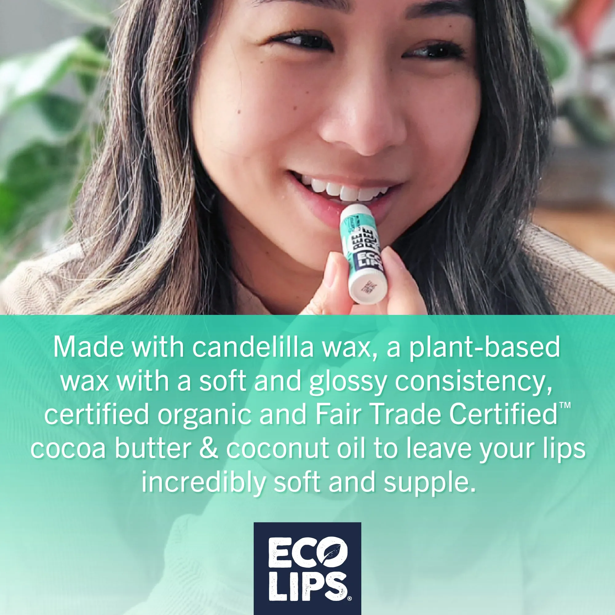 Vegan Bee Free® Plant Pod® Sweet Mint Organic Lip Balm, 0.15 oz.